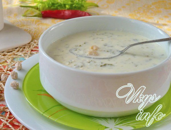 готовим азербайджанский суп довга с зеленью